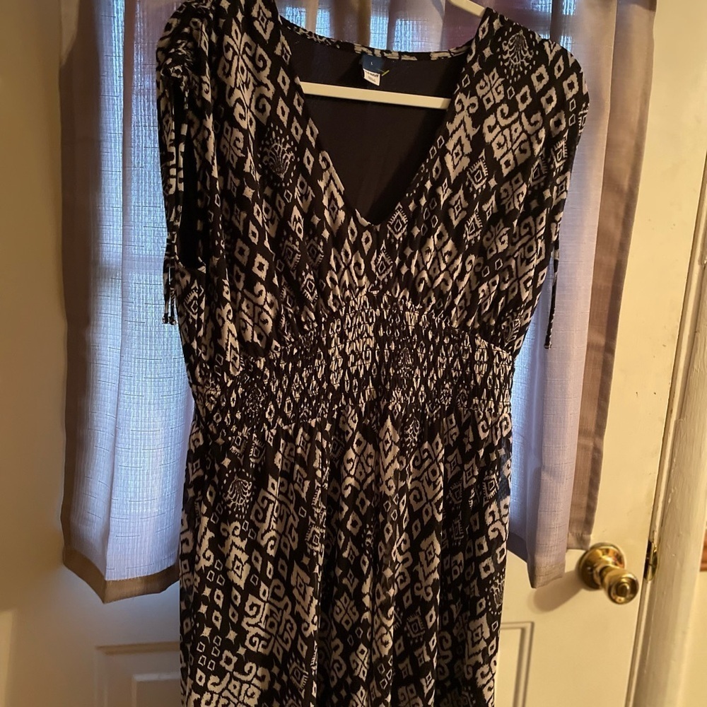 Black and White Patterned Dress